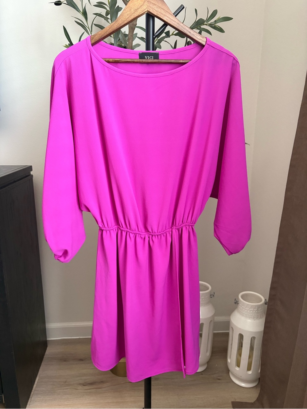 VICI Pink Long Sleeve Dress Size Medium Like New